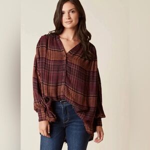 Free People Come On Over Tunic Button Up Size XS